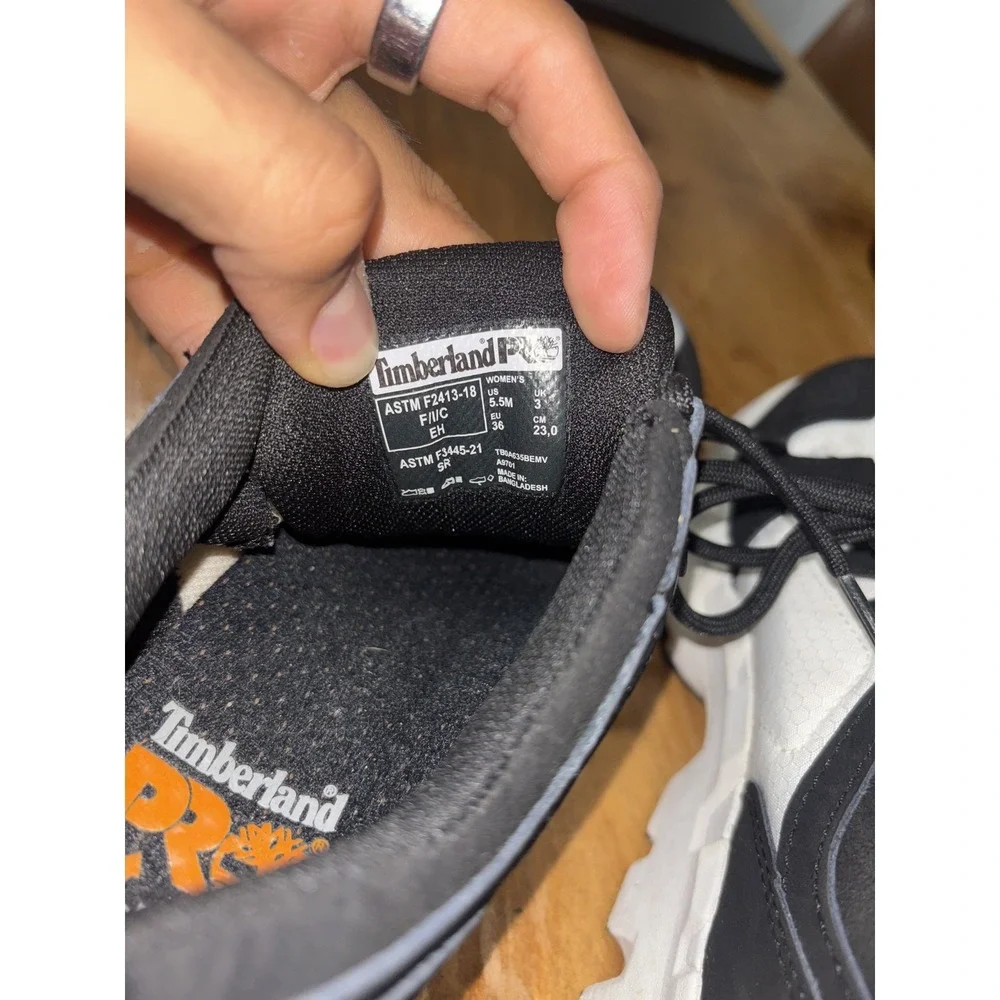 Timberland PRO Women's Black White Athletic Work Shoes Sneakers US 5.5 UK 3 EU